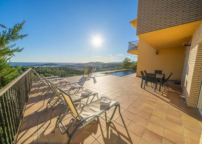 Semesterbostad Mare Nostrum,12 Personen, Panoramisch Zeezicht Lloret de Mar